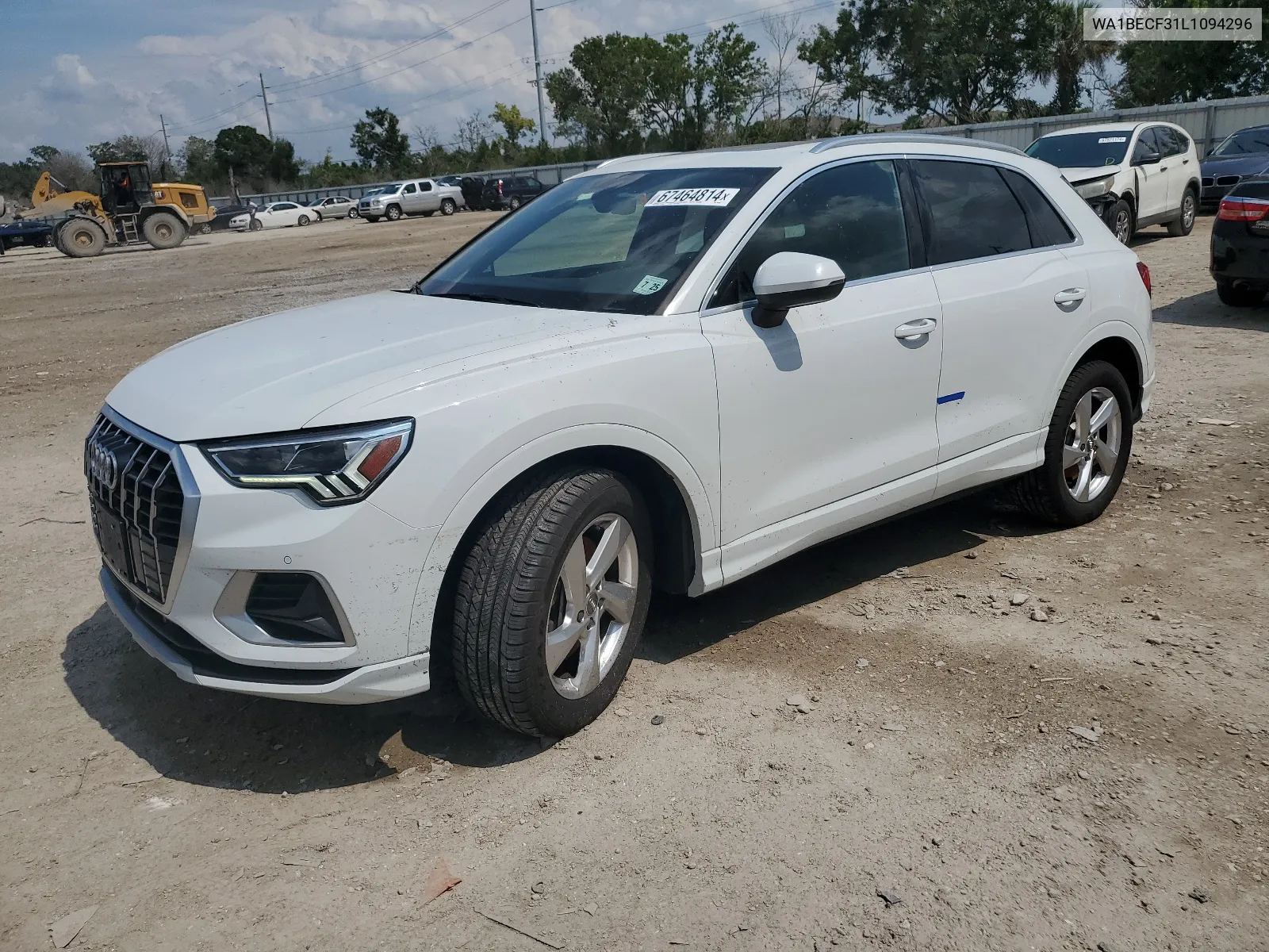 2020 Audi Q3 Premium Plus VIN: WA1BECF31L1094296 Lot: 67464814