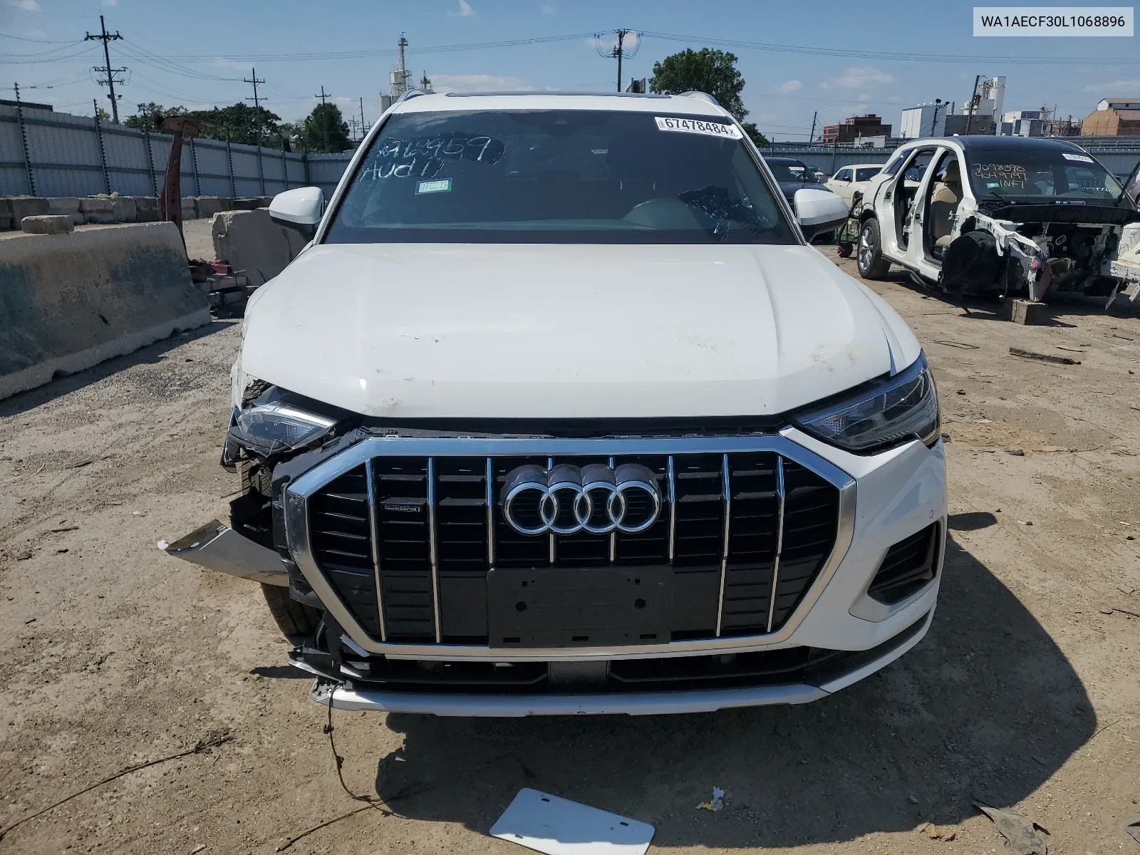 2020 Audi Q3 Premium VIN: WA1AECF30L1068896 Lot: 67478484