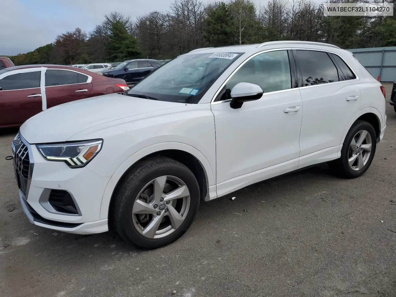 2020 Audi Q3 Premium Plus VIN: WA1BECF32L1104270 Lot: 69683894