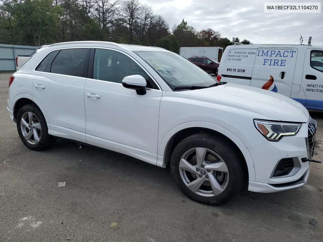 2020 Audi Q3 Premium Plus VIN: WA1BECF32L1104270 Lot: 69683894