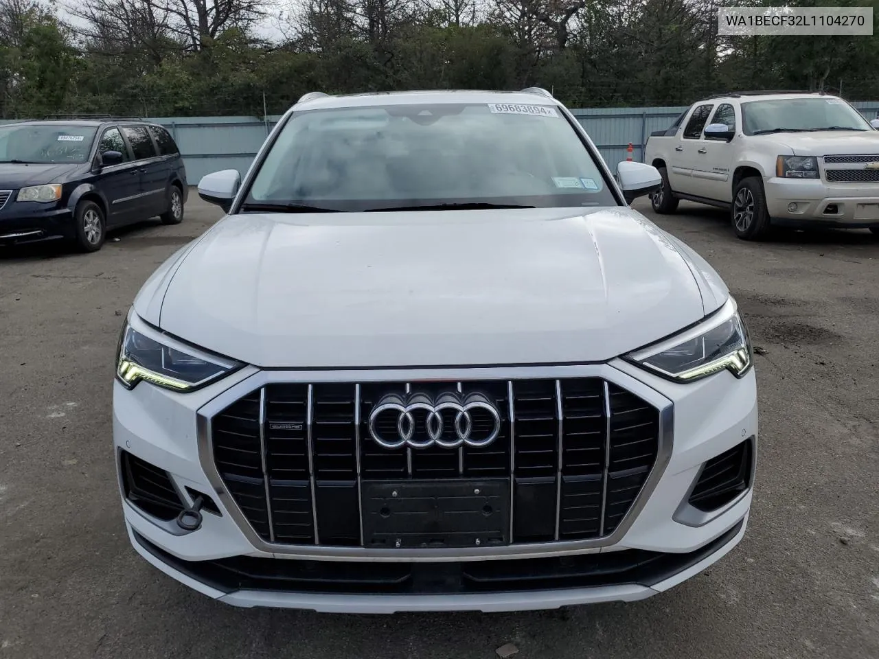 2020 Audi Q3 Premium Plus VIN: WA1BECF32L1104270 Lot: 69683894