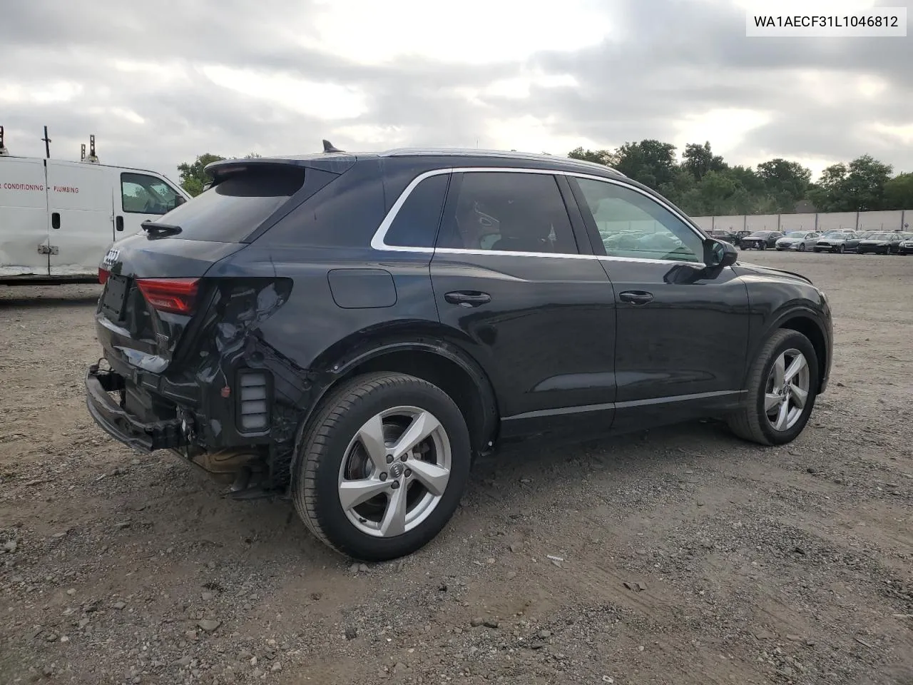 2020 Audi Q3 Premium VIN: WA1AECF31L1046812 Lot: 70873974