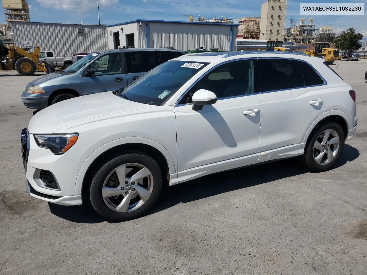 2020 Audi Q3 Premium VIN: WA1AECF38L1032230 Lot: 72032224