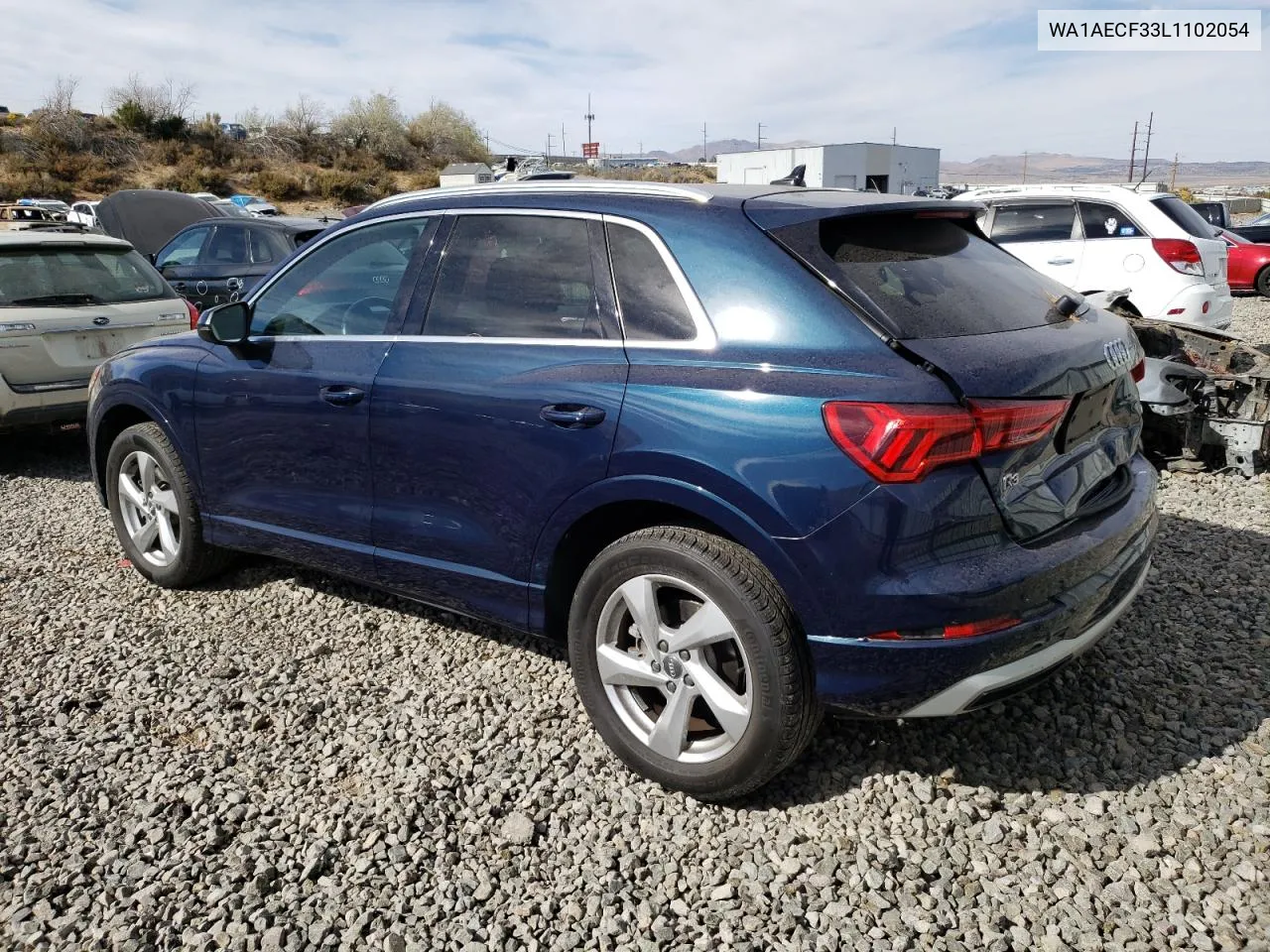 2020 Audi Q3 Premium VIN: WA1AECF33L1102054 Lot: 75541844