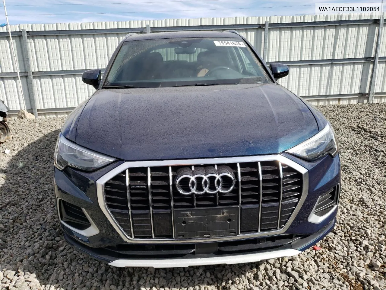 2020 Audi Q3 Premium VIN: WA1AECF33L1102054 Lot: 75541844