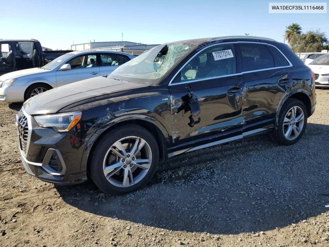 2020 Audi Q3 Premium S Line VIN: WA1DECF35L1116468 Lot: 77277314