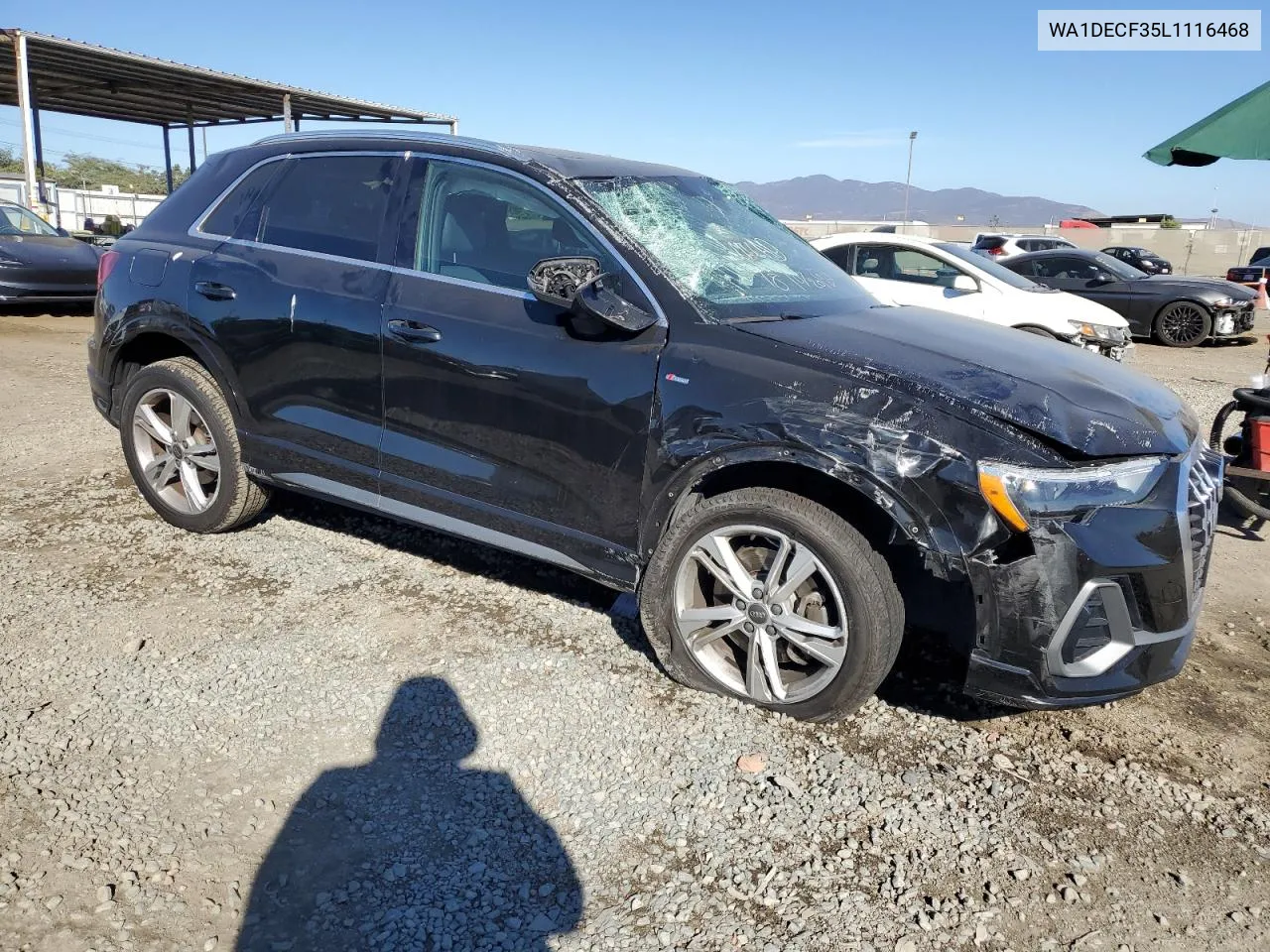 2020 Audi Q3 Premium S Line VIN: WA1DECF35L1116468 Lot: 77277314