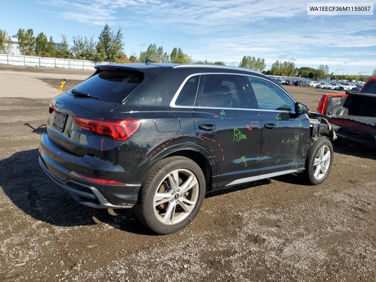 2021 Audi Q3 Premium Plus S Line 45 VIN: WA1EECF36M1155057 Lot: 73932434