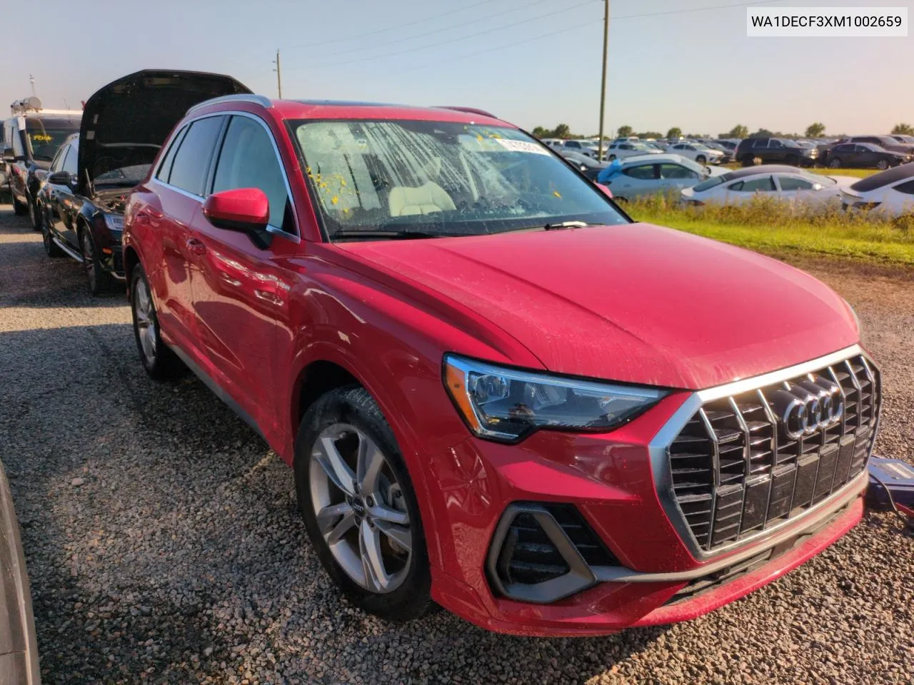 2021 Audi Q3 Premium S Line 45 VIN: WA1DECF3XM1002659 Lot: 74703914