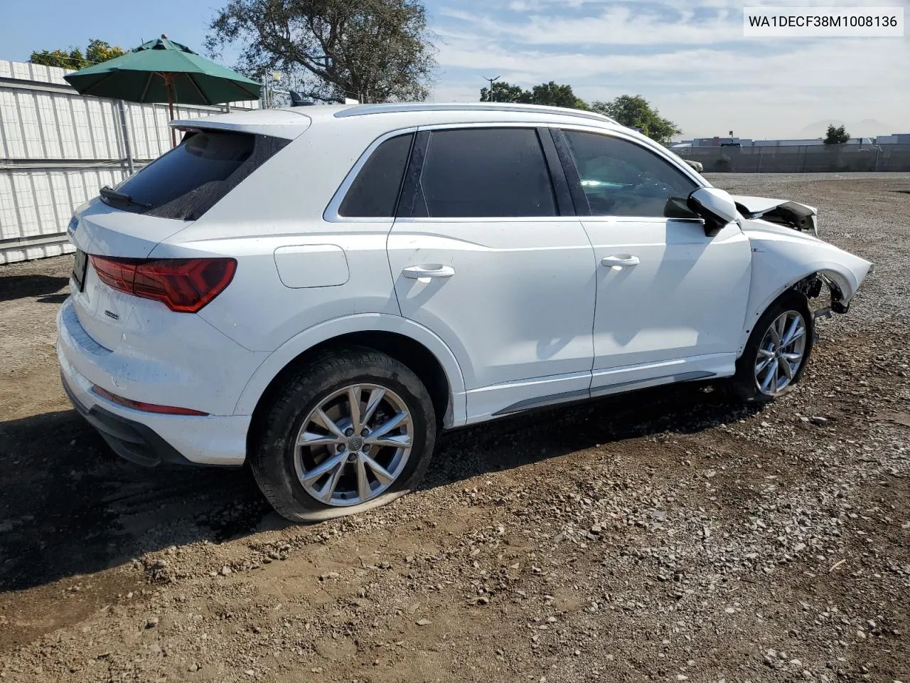 2021 Audi Q3 Premium S Line 45 VIN: WA1DECF38M1008136 Lot: 75091334