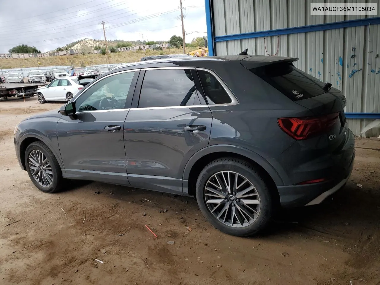 2021 Audi Q3 Premium 40 VIN: WA1AUCF36M1105034 Lot: 75275844