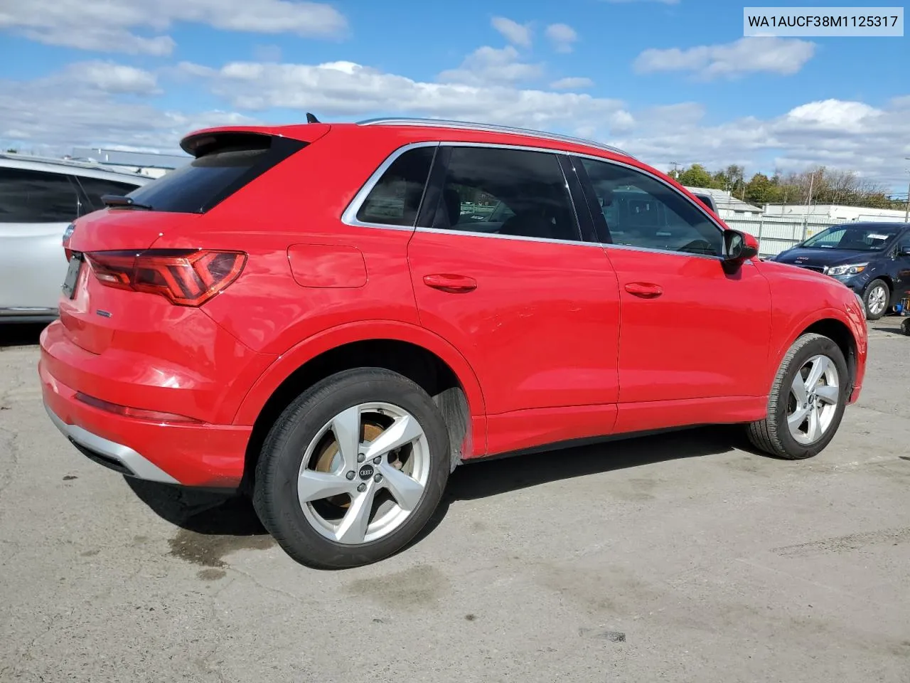 2021 Audi Q3 Premium 40 VIN: WA1AUCF38M1125317 Lot: 75692974