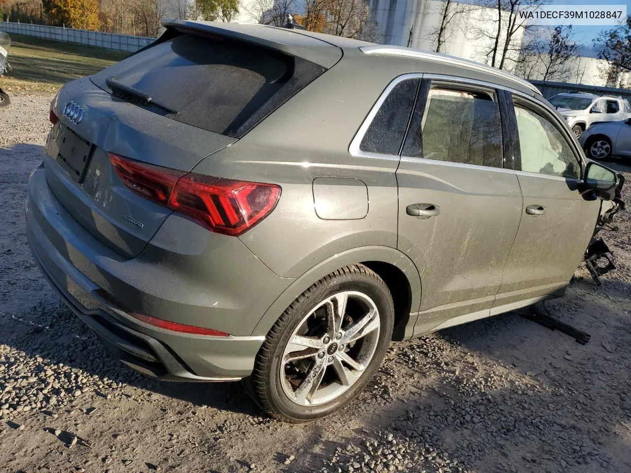 2021 Audi Q3 Premium S Line 45 VIN: WA1DECF39M1028847 Lot: 77552854