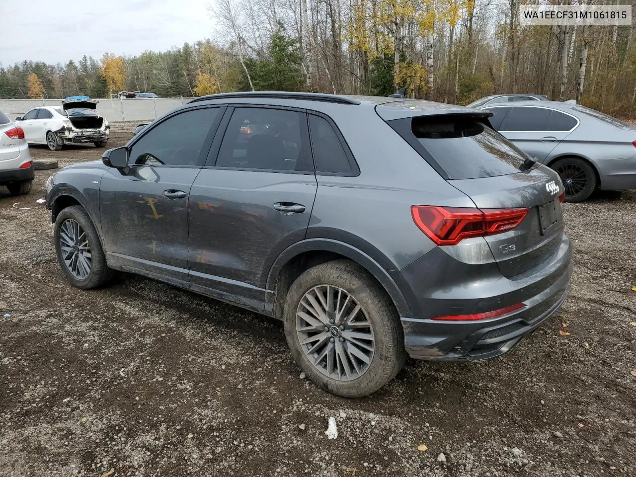 2021 Audi Q3 Premium Plus S Line 45 VIN: WA1EECF31M1061815 Lot: 78143504