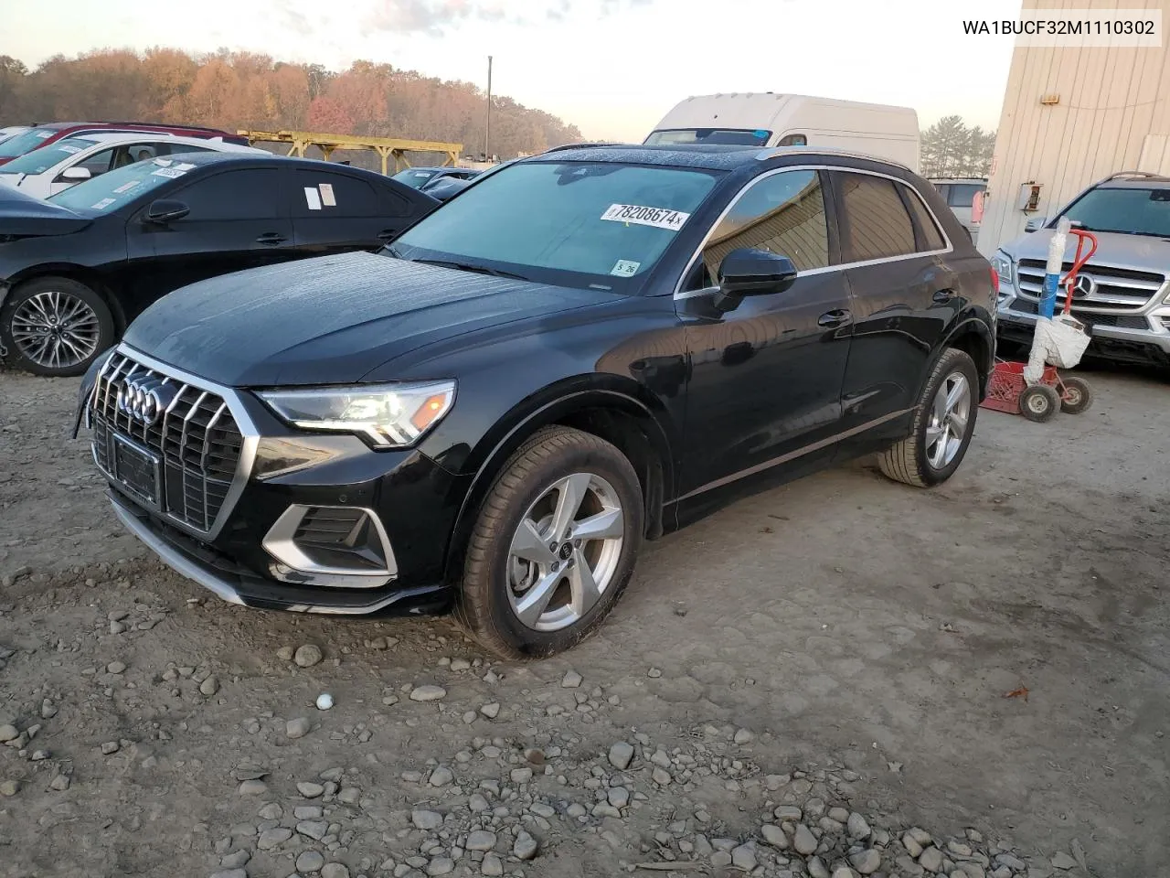 2021 Audi Q3 Premium Plus 40 VIN: WA1BUCF32M1110302 Lot: 78208674