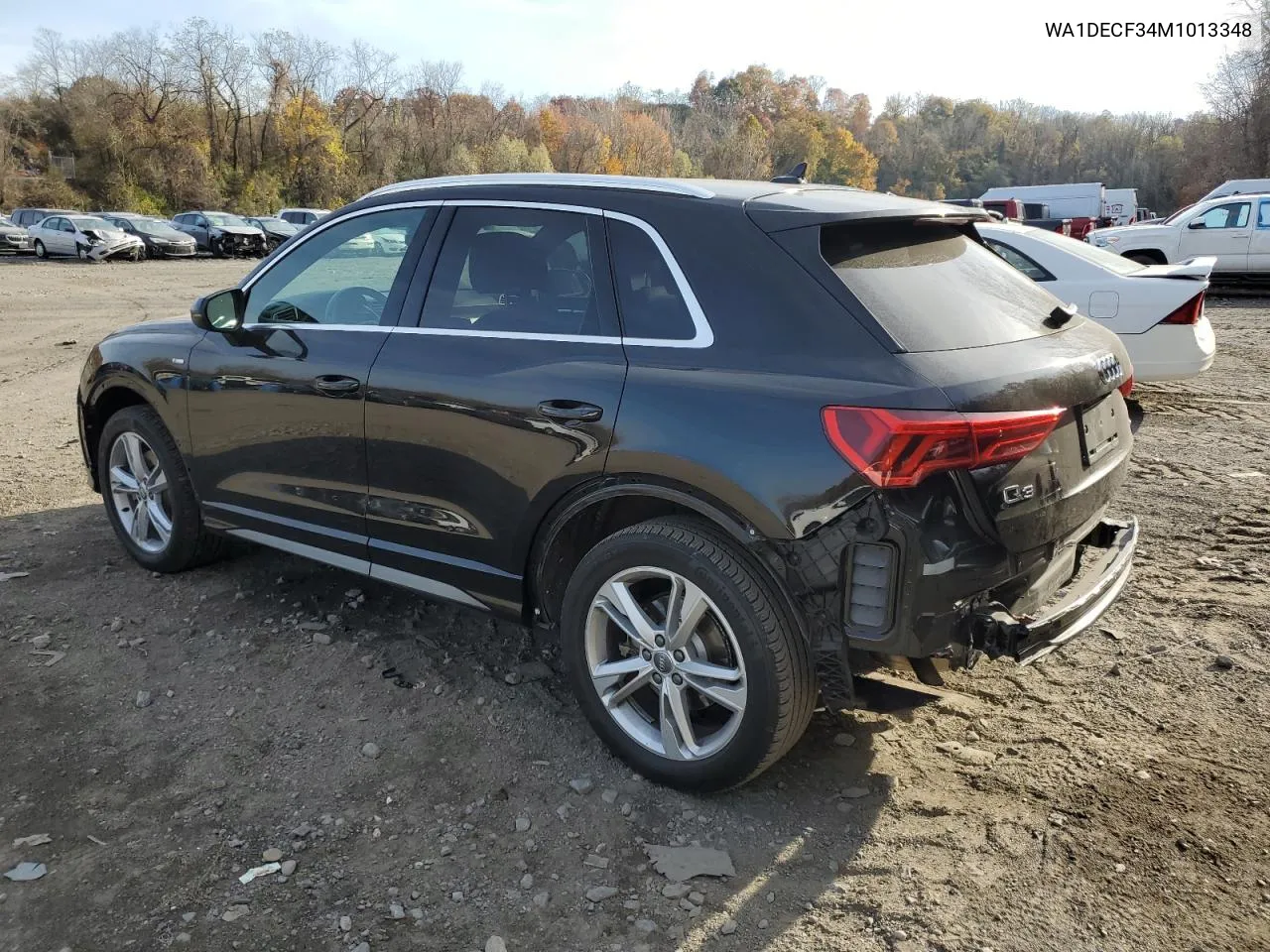 2021 Audi Q3 Premium S Line 45 VIN: WA1DECF34M1013348 Lot: 78405154