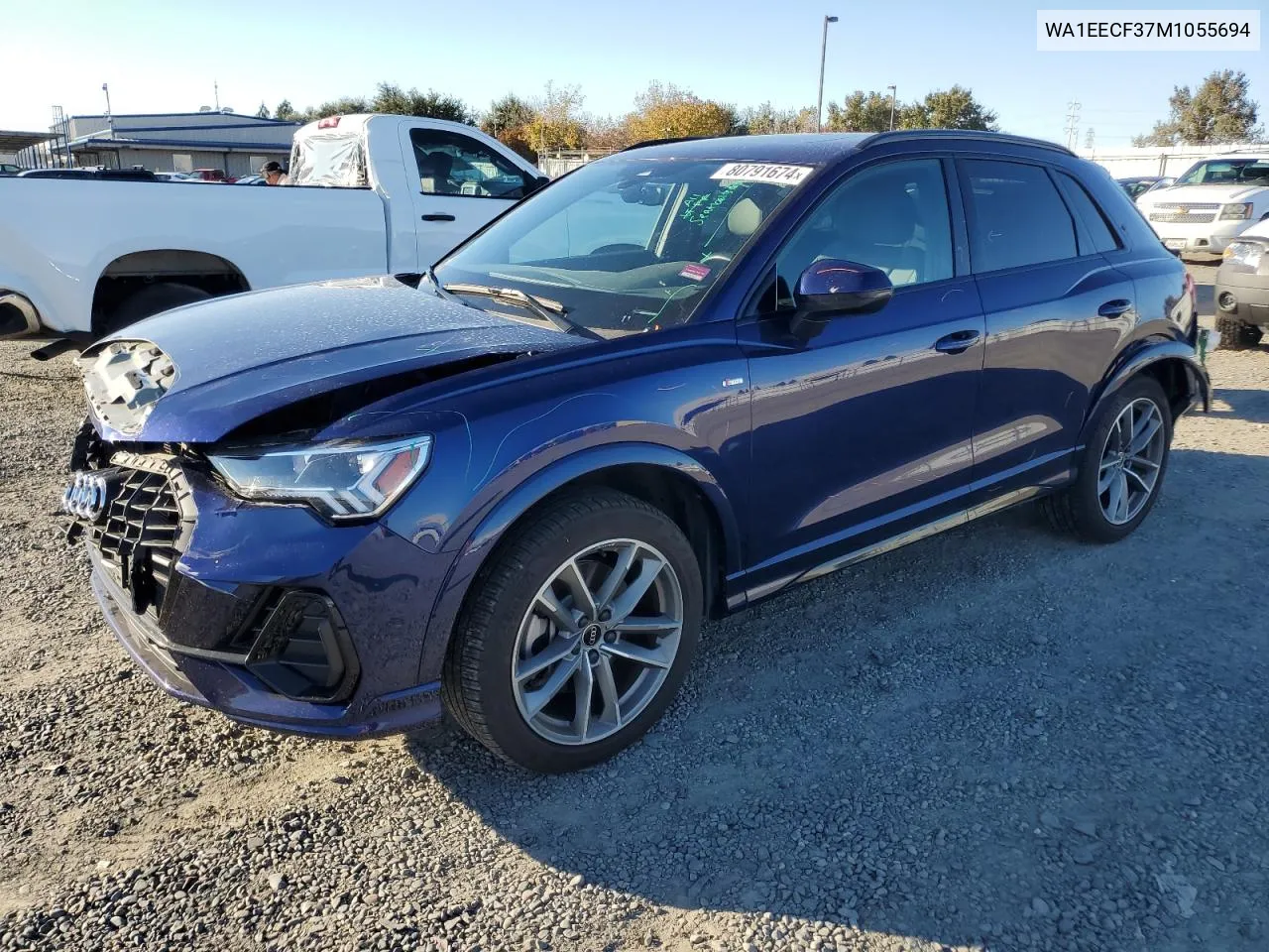 2021 Audi Q3 Premium Plus S Line 45 VIN: WA1EECF37M1055694 Lot: 80791674