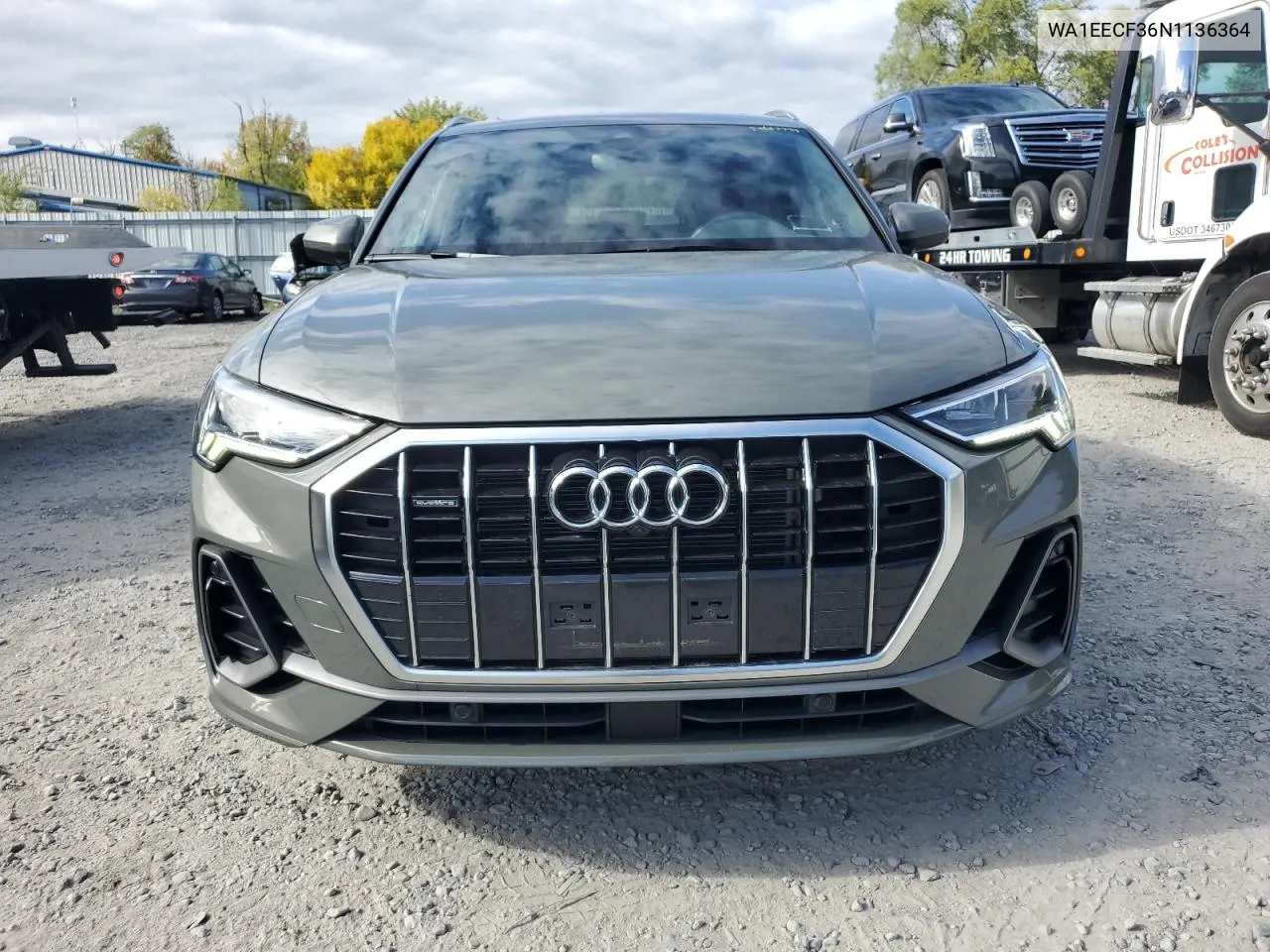 2022 Audi Q3 Premium Plus S Line 45 VIN: WA1EECF36N1136364 Lot: 74614734