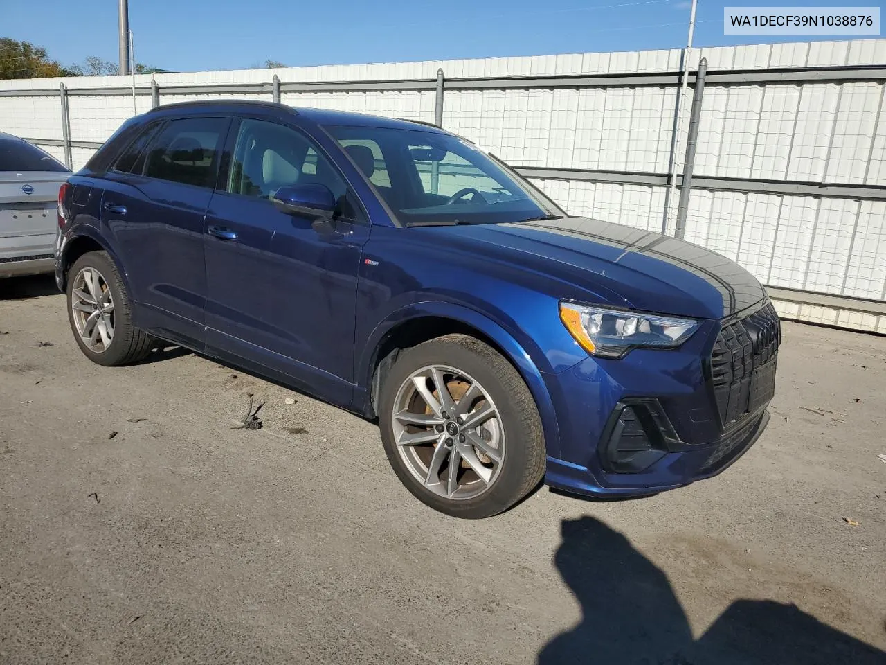 2022 Audi Q3 Premium S Line 45 VIN: WA1DECF39N1038876 Lot: 75404824