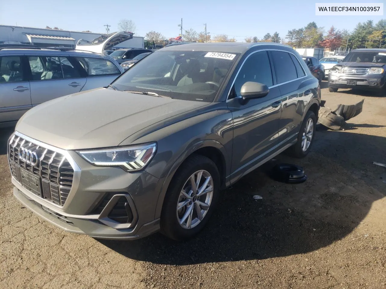 2022 Audi Q3 Premium Plus S Line 45 VIN: WA1EECF34N1003957 Lot: 75794354