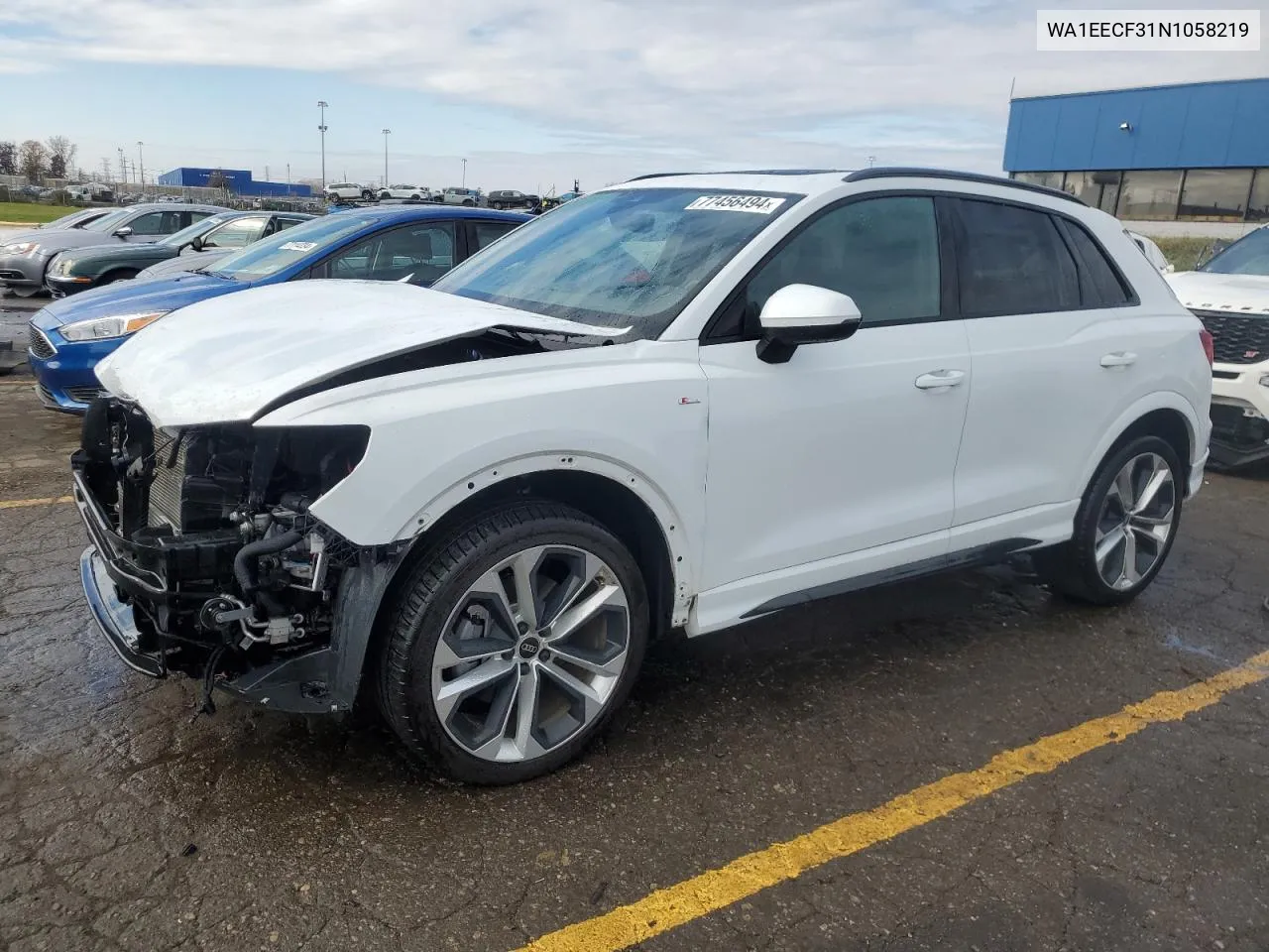 2022 Audi Q3 Premium Plus S Line 45 VIN: WA1EECF31N1058219 Lot: 77456494