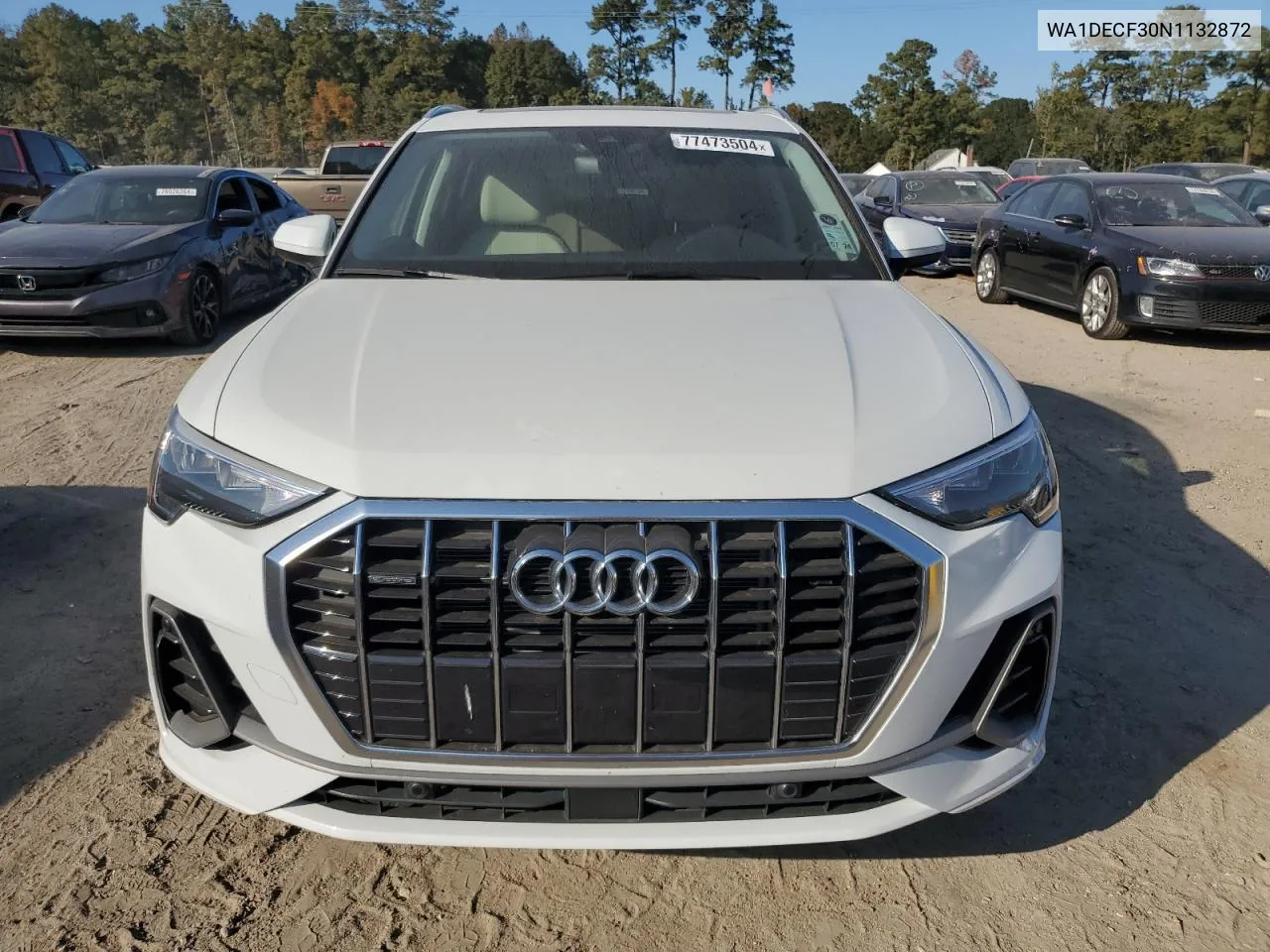 2022 Audi Q3 Premium S Line 45 VIN: WA1DECF30N1132872 Lot: 77473504