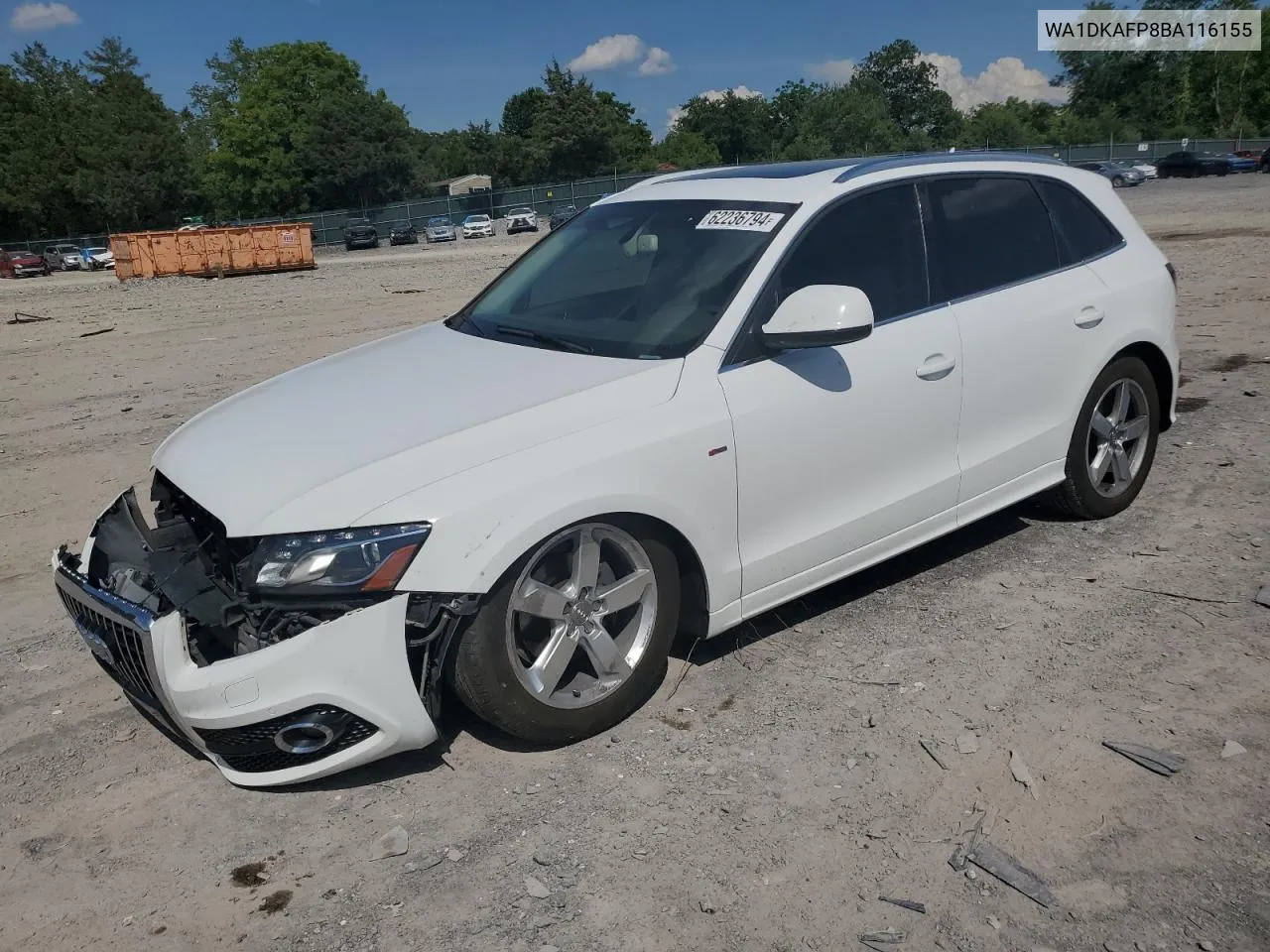 2011 Audi Q5 Premium Plus VIN: WA1DKAFP8BA116155 Lot: 62236794