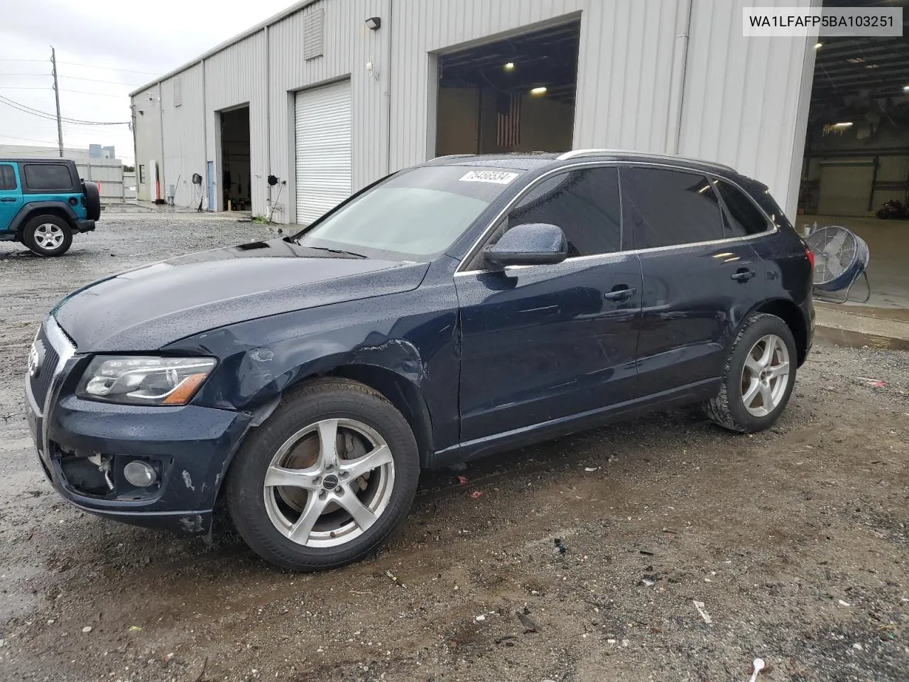 2011 Audi Q5 Premium Plus VIN: WA1LFAFP5BA103251 Lot: 75456534