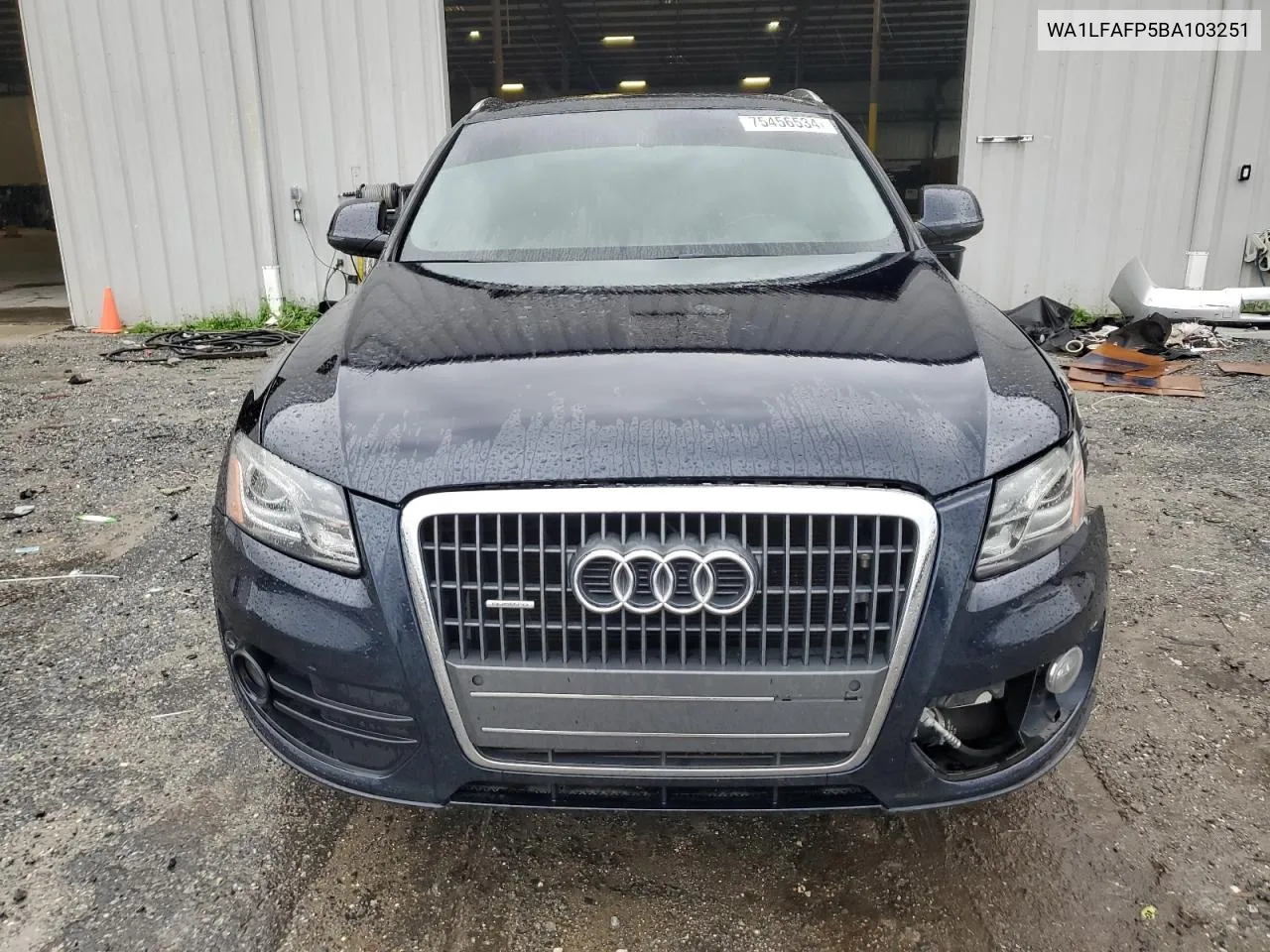 2011 Audi Q5 Premium Plus VIN: WA1LFAFP5BA103251 Lot: 75456534