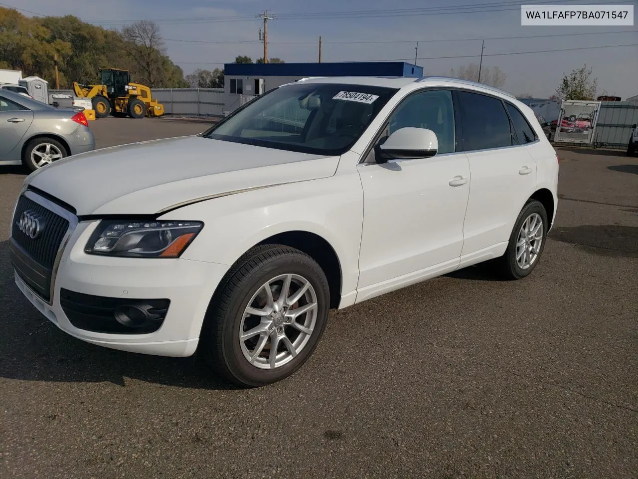 2011 Audi Q5 Premium Plus VIN: WA1LFAFP7BA071547 Lot: 78504194