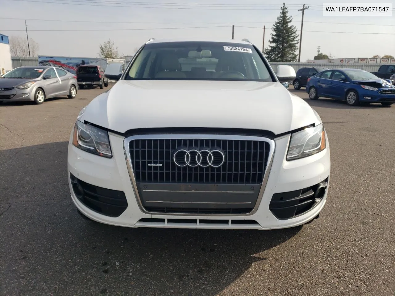 2011 Audi Q5 Premium Plus VIN: WA1LFAFP7BA071547 Lot: 78504194