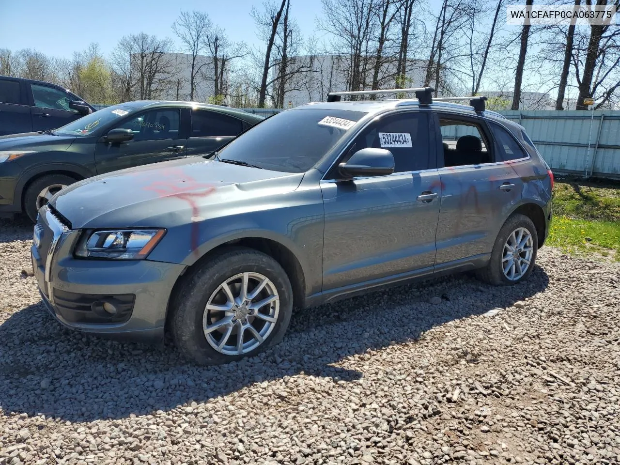 2012 Audi Q5 Premium VIN: WA1CFAFP0CA063775 Lot: 53244434