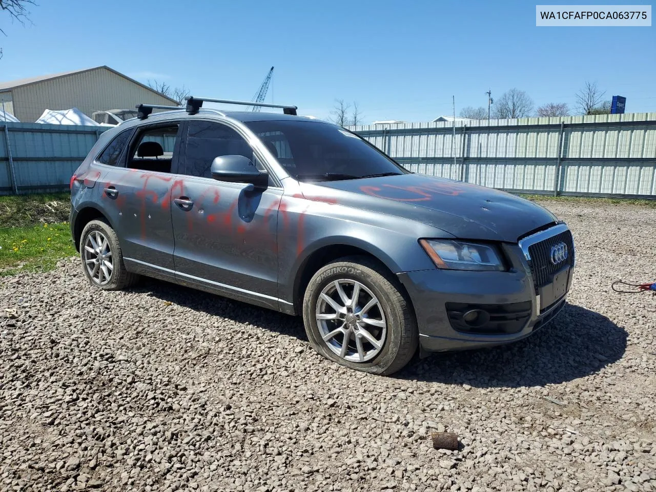 2012 Audi Q5 Premium VIN: WA1CFAFP0CA063775 Lot: 53244434