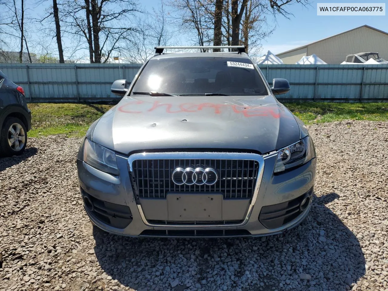 2012 Audi Q5 Premium VIN: WA1CFAFP0CA063775 Lot: 53244434