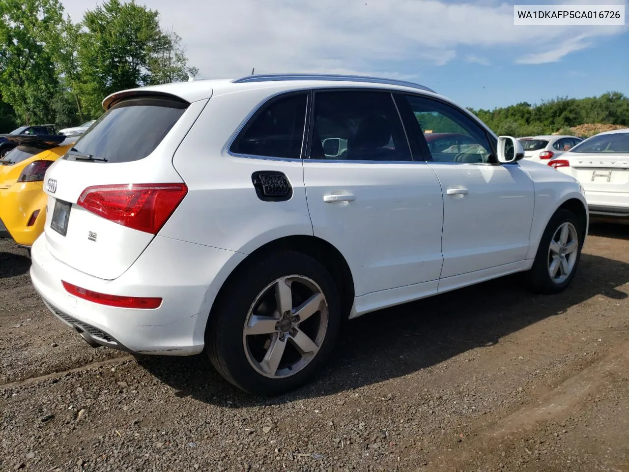 2012 Audi Q5 Premium Plus VIN: WA1DKAFP5CA016726 Lot: 57984574