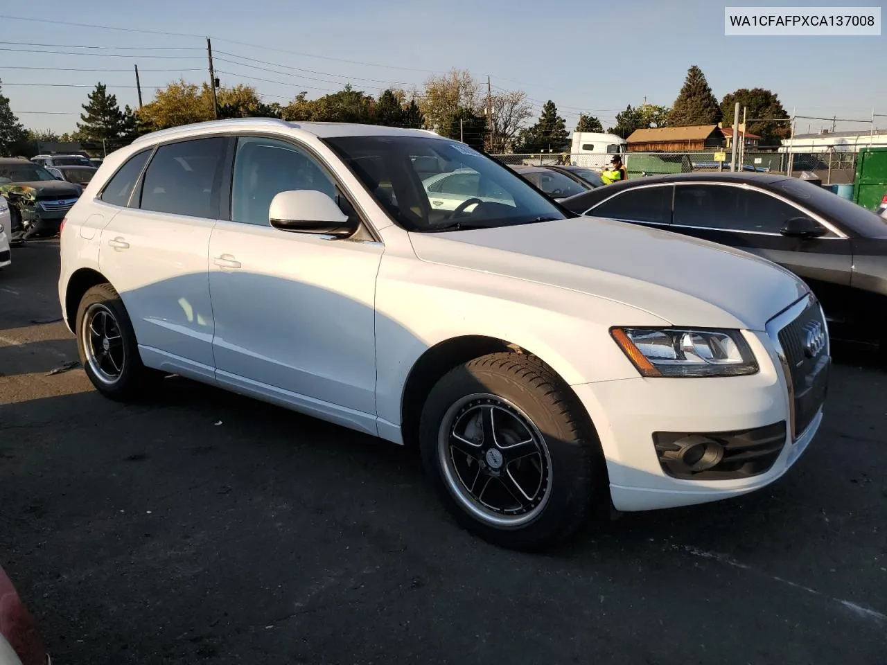 2012 Audi Q5 Premium VIN: WA1CFAFPXCA137008 Lot: 73612824