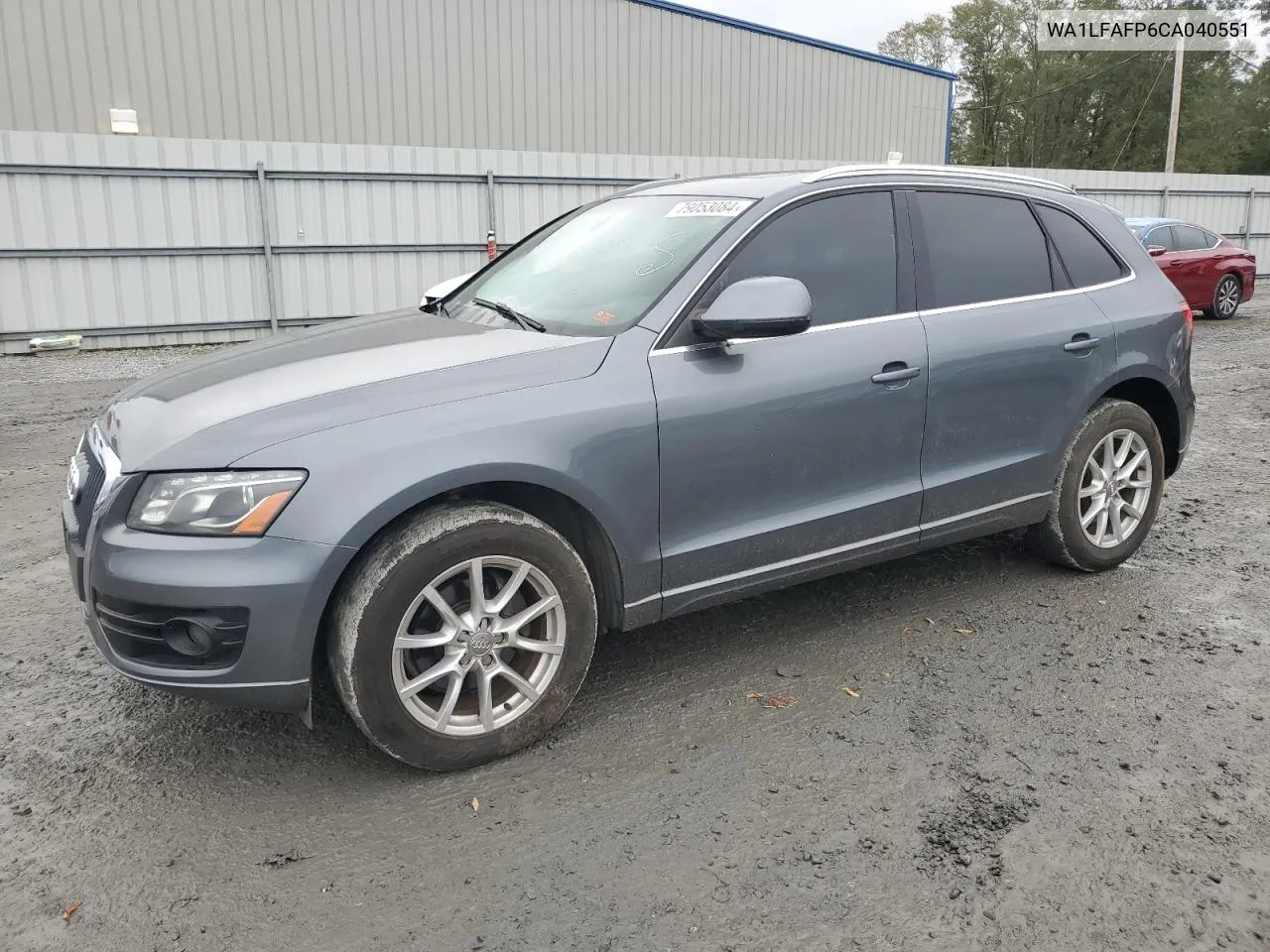 2012 Audi Q5 Premium Plus VIN: WA1LFAFP6CA040551 Lot: 79053084