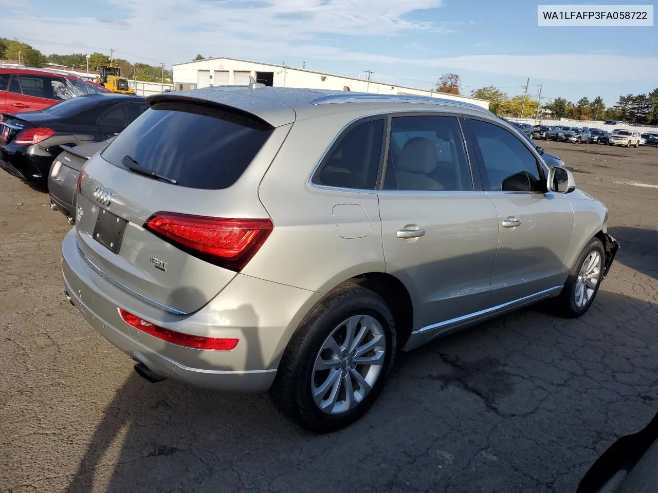 2015 Audi Q5 Premium Plus VIN: WA1LFAFP3FA058722 Lot: 73041424