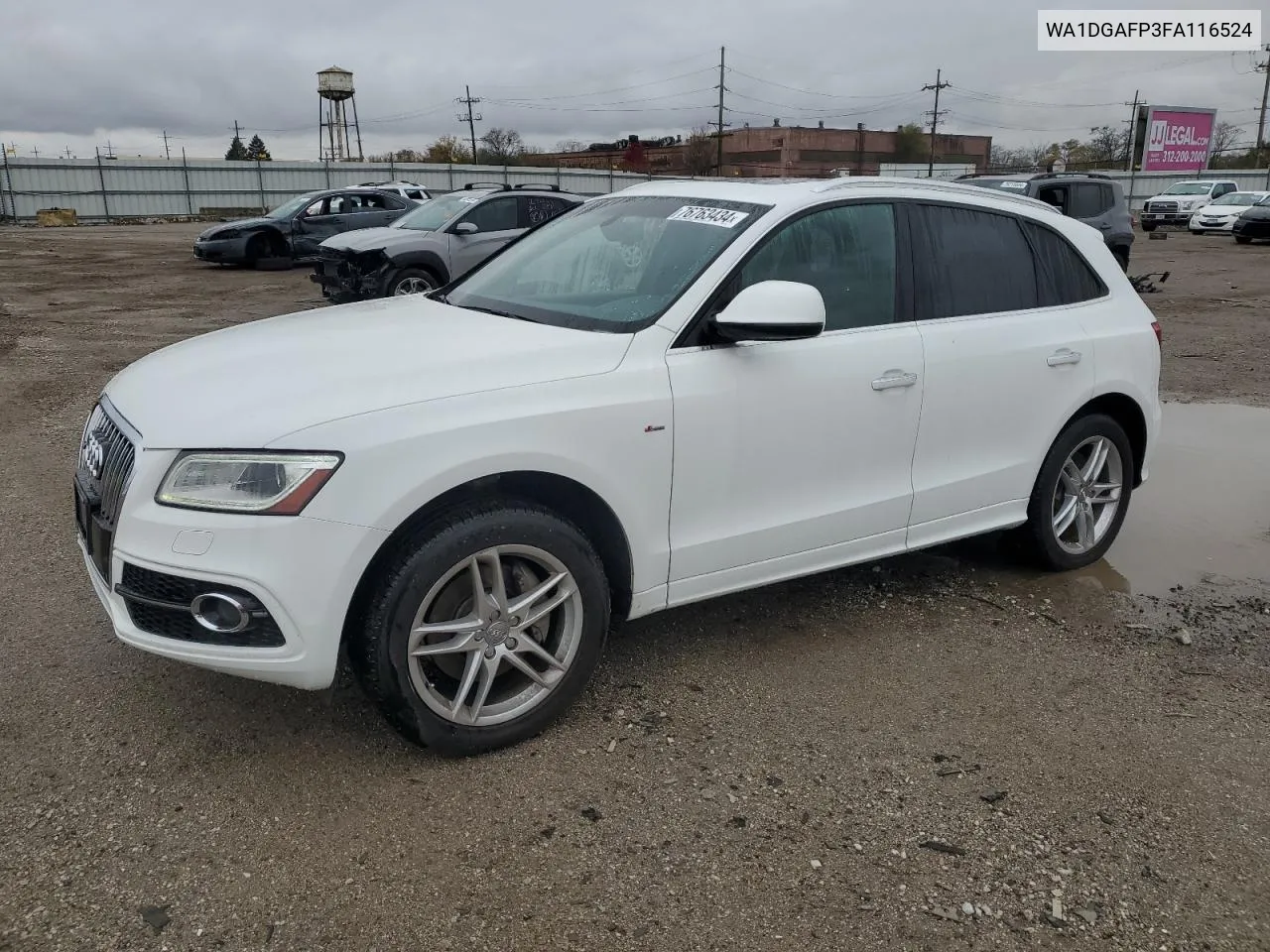 2015 Audi Q5 Premium Plus VIN: WA1DGAFP3FA116524 Lot: 76763434