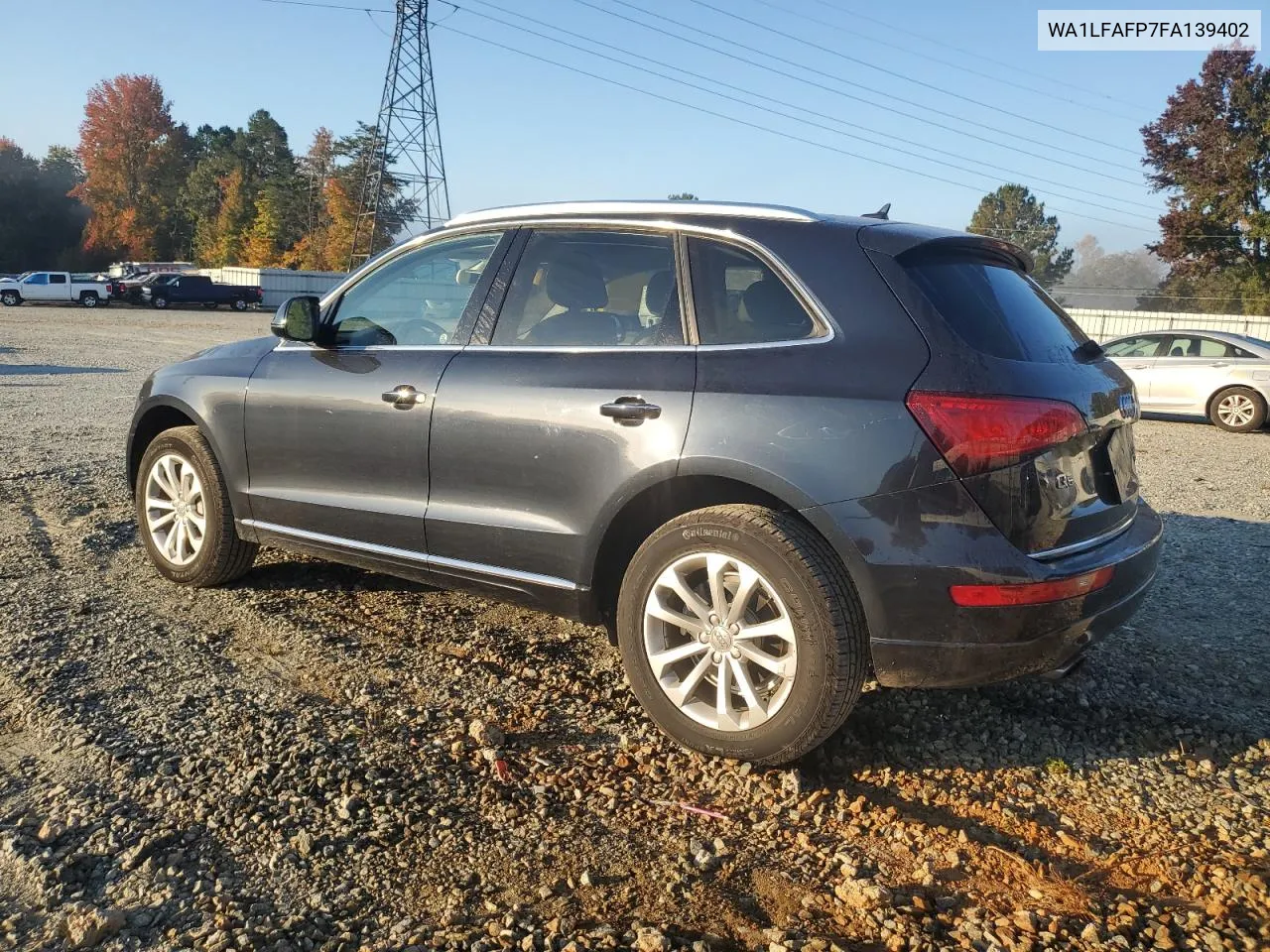 2015 Audi Q5 Premium Plus VIN: WA1LFAFP7FA139402 Lot: 77779324