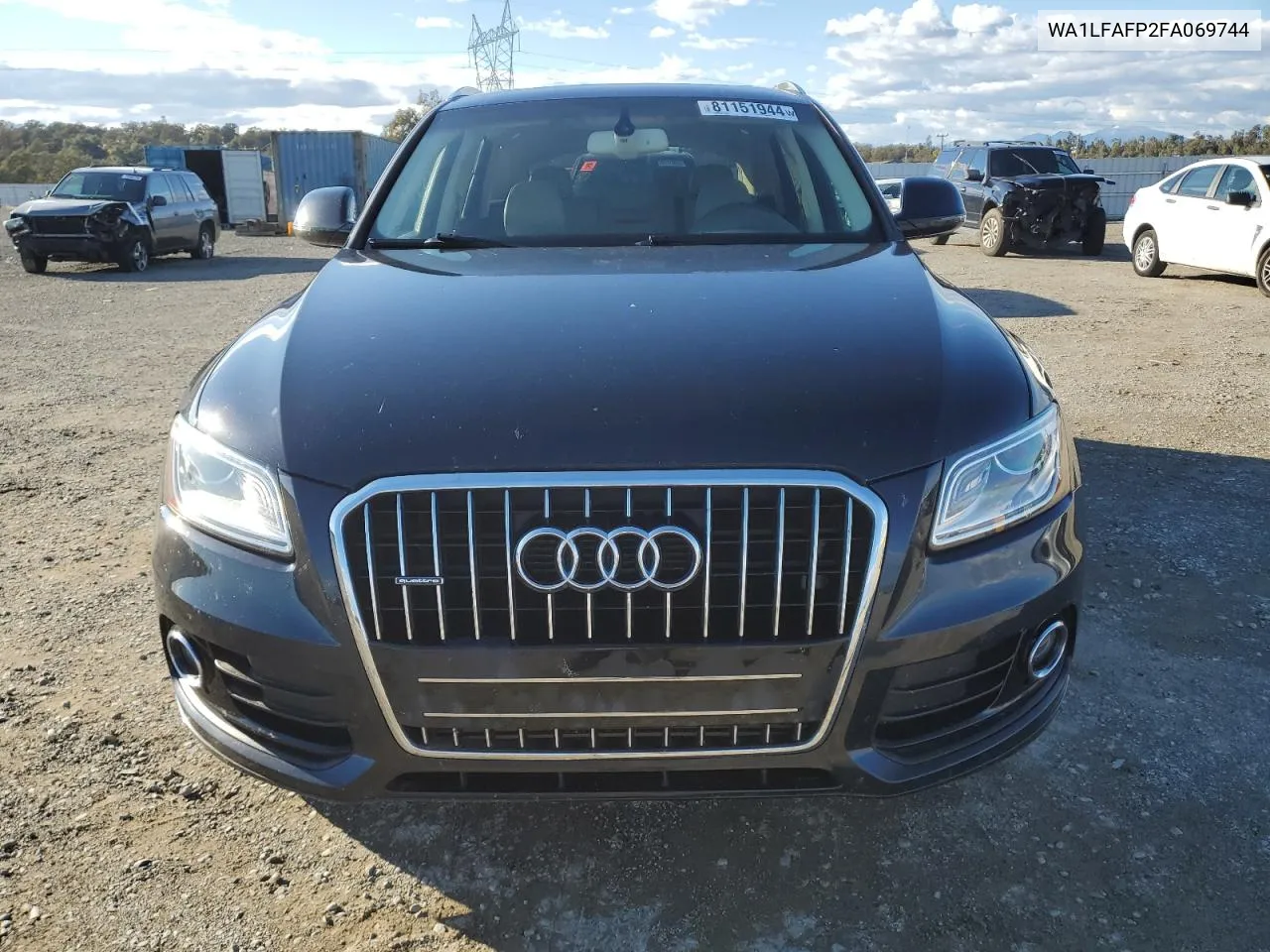 2015 Audi Q5 Premium Plus VIN: WA1LFAFP2FA069744 Lot: 81151944