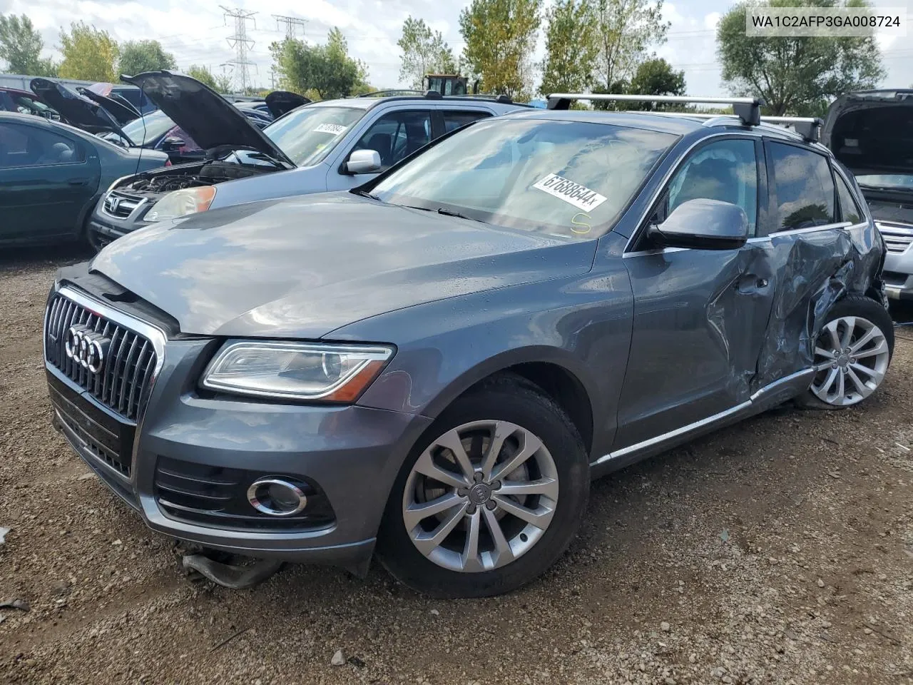 2016 Audi Q5 Premium VIN: WA1C2AFP3GA008724 Lot: 67688644