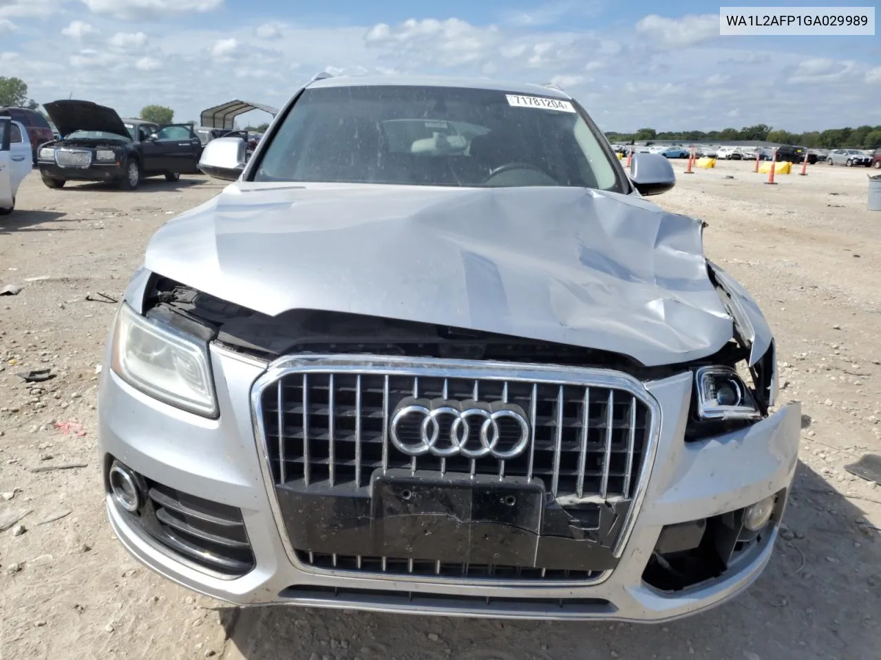 2016 Audi Q5 Premium Plus VIN: WA1L2AFP1GA029989 Lot: 71781204