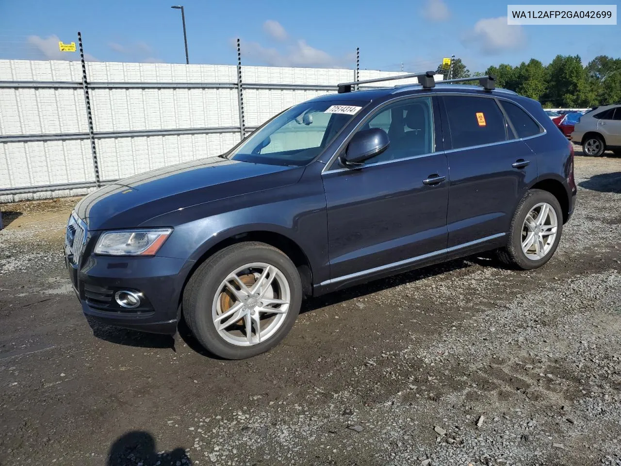 2016 Audi Q5 Premium Plus VIN: WA1L2AFP2GA042699 Lot: 72514314