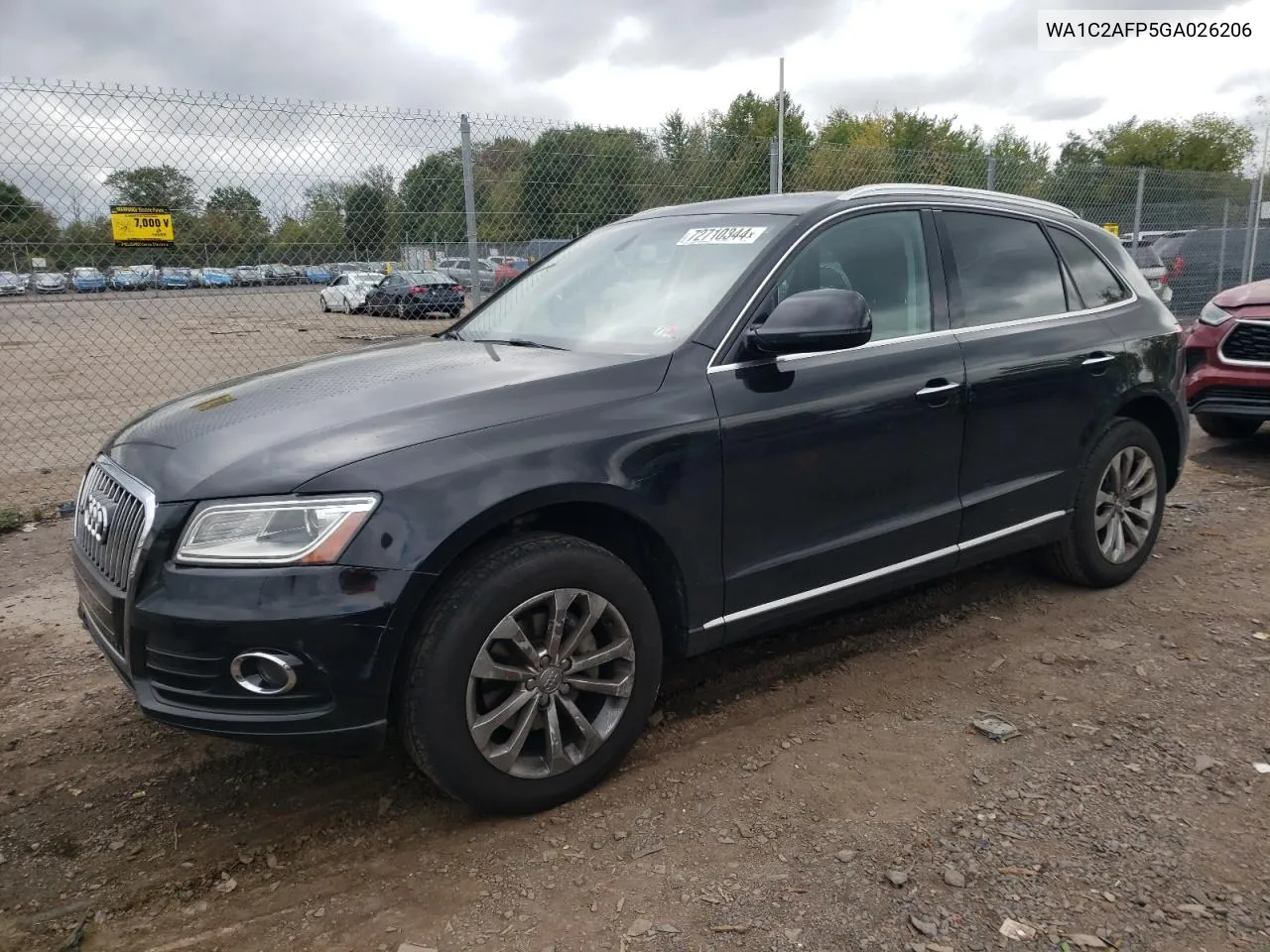 2016 Audi Q5 Premium VIN: WA1C2AFP5GA026206 Lot: 72710344