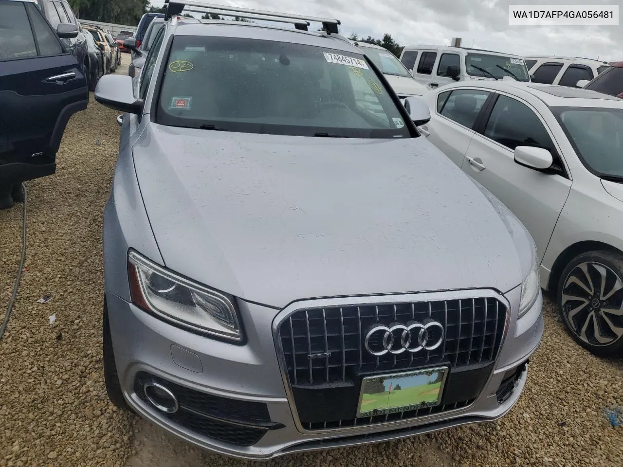 2016 Audi Q5 Premium Plus S-Line VIN: WA1D7AFP4GA056481 Lot: 74845714