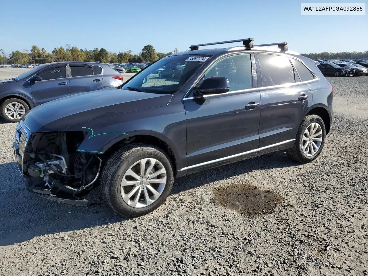 2016 Audi Q5 Premium Plus VIN: WA1L2AFP0GA092856 Lot: 75890604