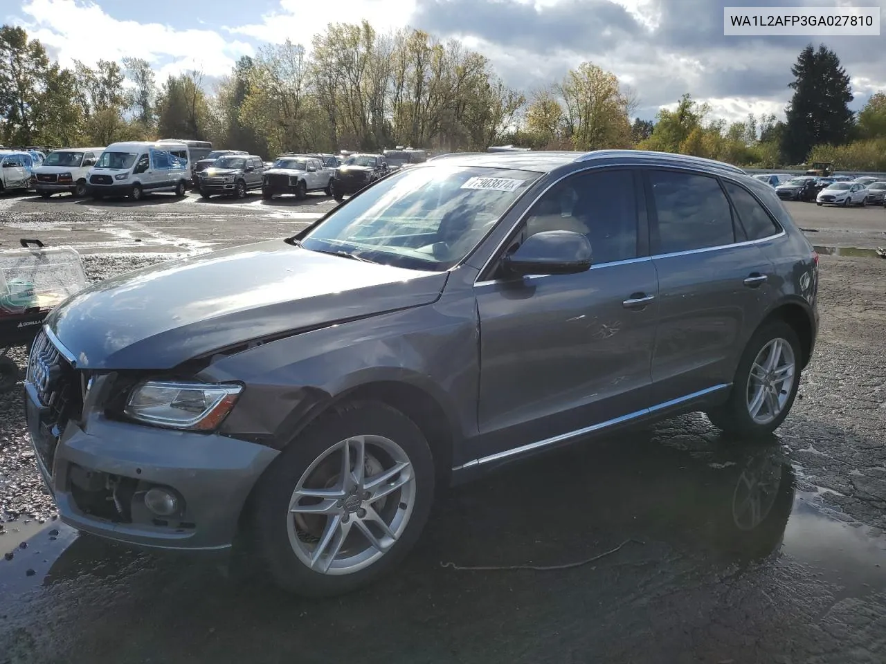 2016 Audi Q5 Premium Plus VIN: WA1L2AFP3GA027810 Lot: 77903874