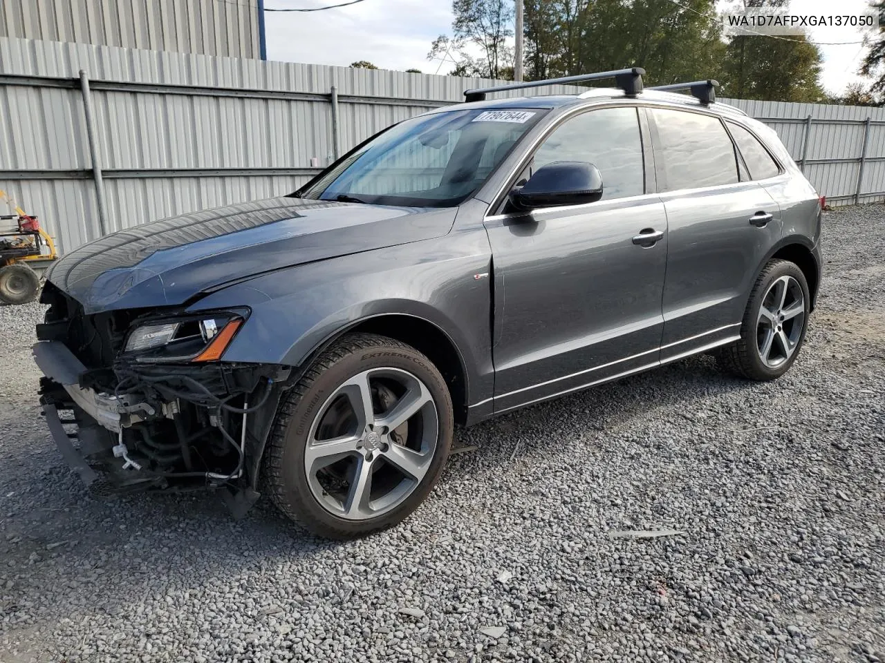 2016 Audi Q5 Premium Plus S-Line VIN: WA1D7AFPXGA137050 Lot: 77967644