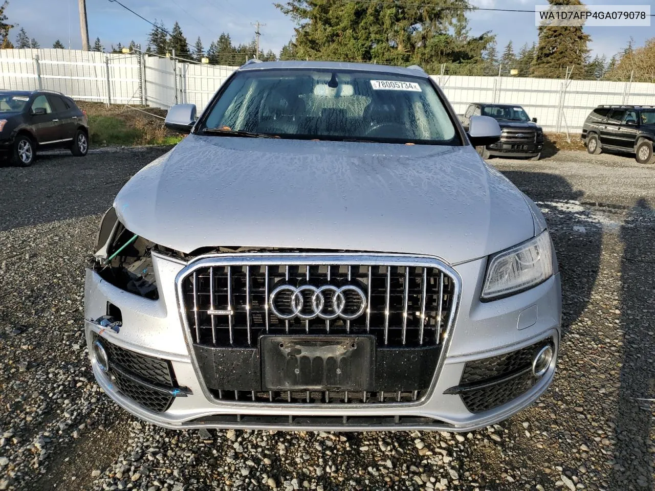 2016 Audi Q5 Premium Plus S-Line VIN: WA1D7AFP4GA079078 Lot: 78005734